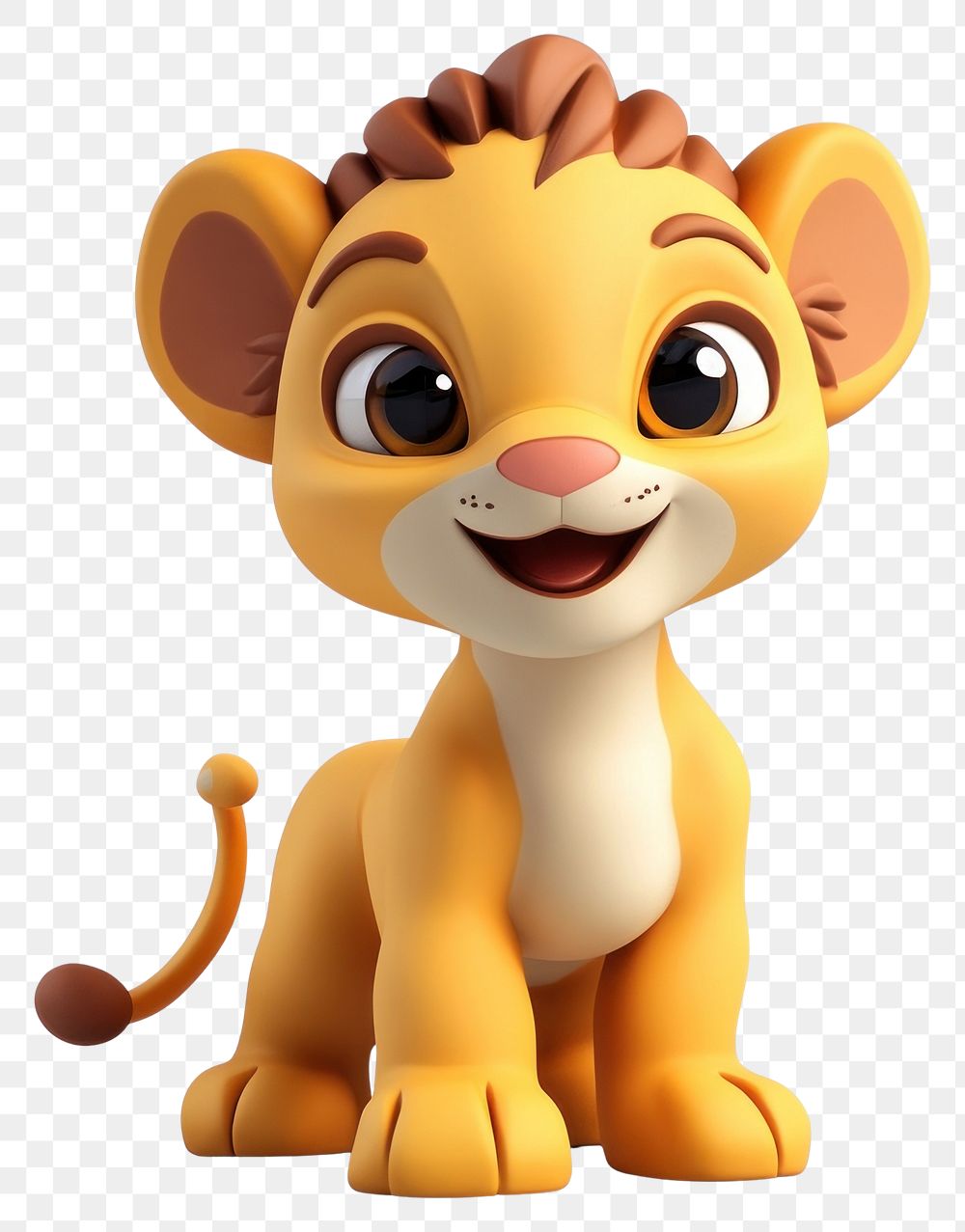 PNG Baby Lion illustration character cartoon.