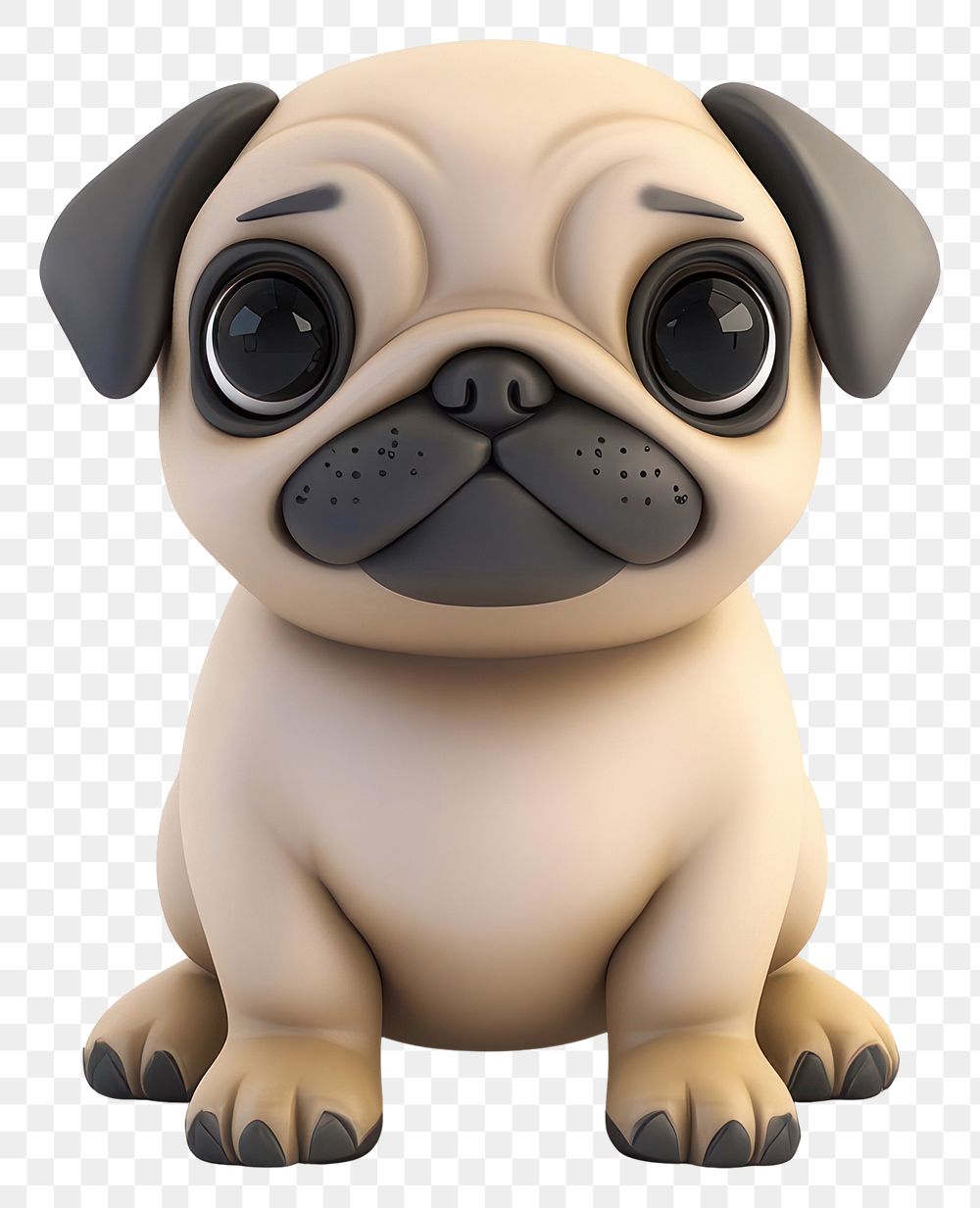 PNG Baby cute Pug pug illustration cartoon.