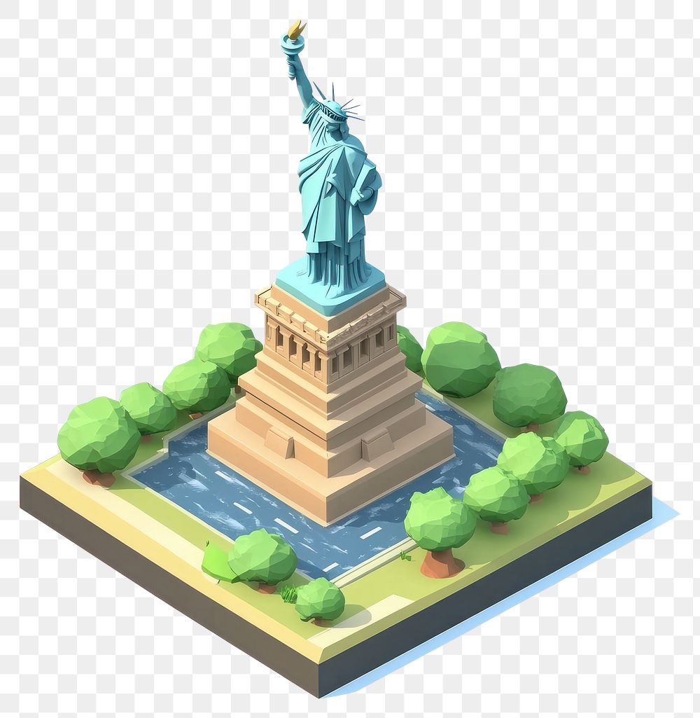 PNG Monument and statue art isometric landmark.