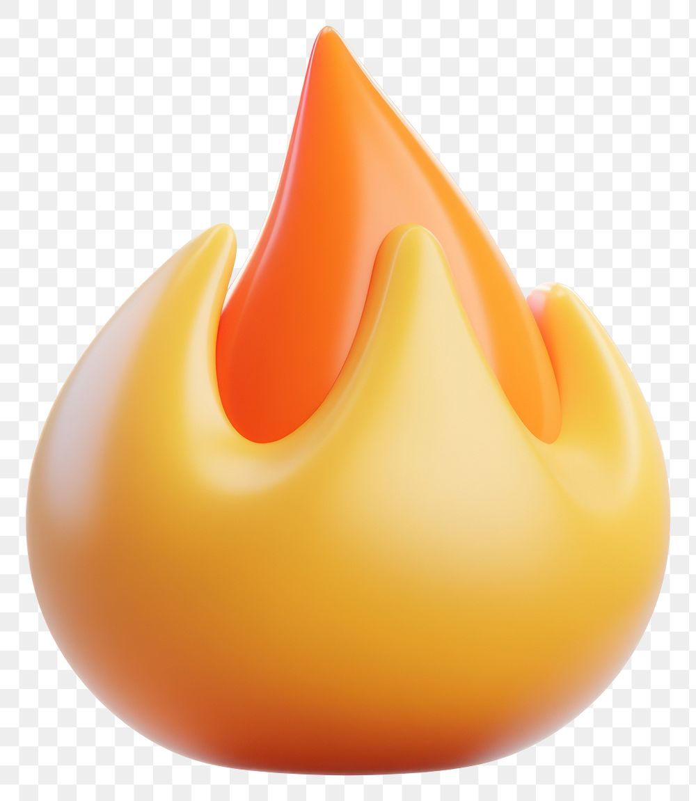 PNG A simple and cute fire icon logo vibrant orange yellow.