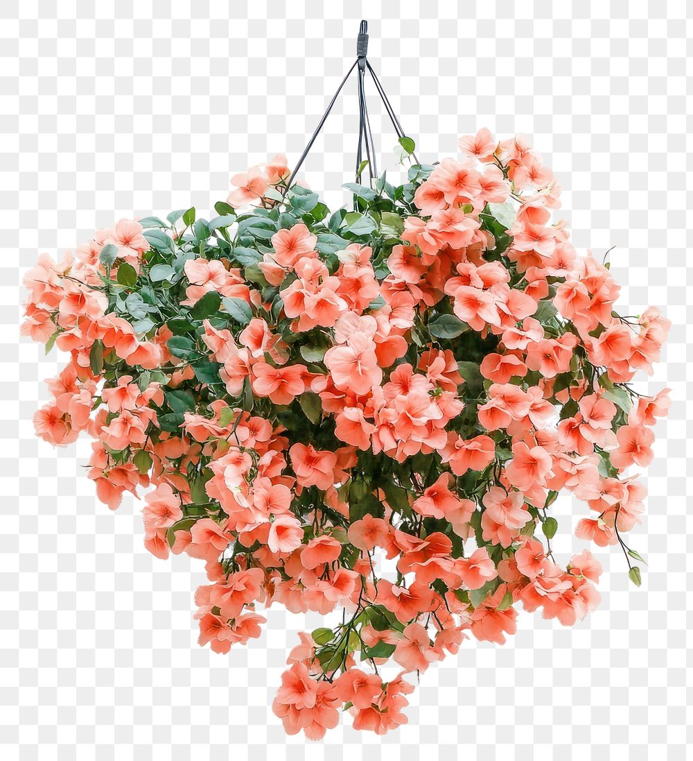 PNG Real hanging flower bushes flowers arrangement chandelier.