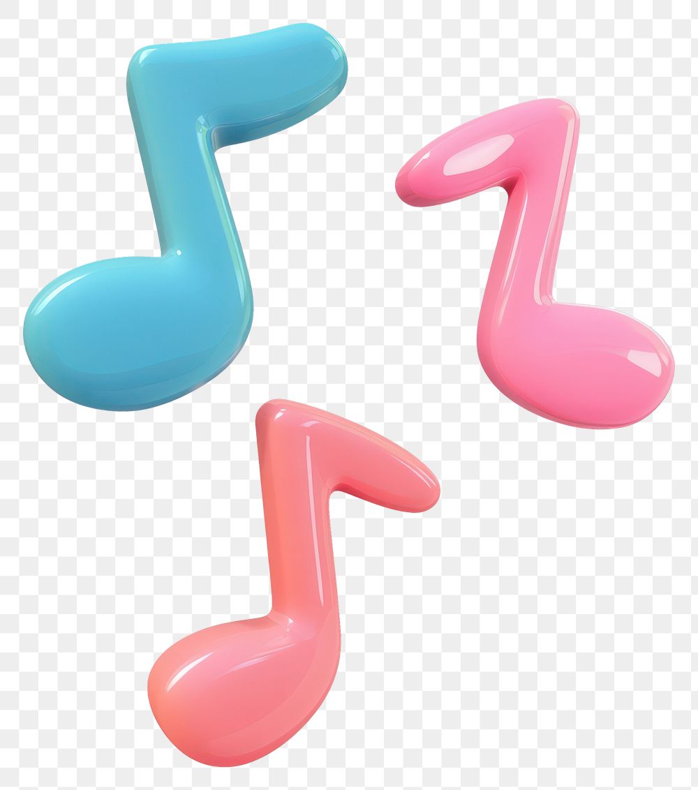 PNG Musical note 3d icon notes musical notes illustration.