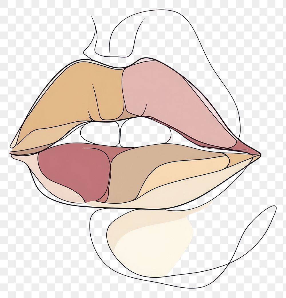 PNG Lip lips drawing style.