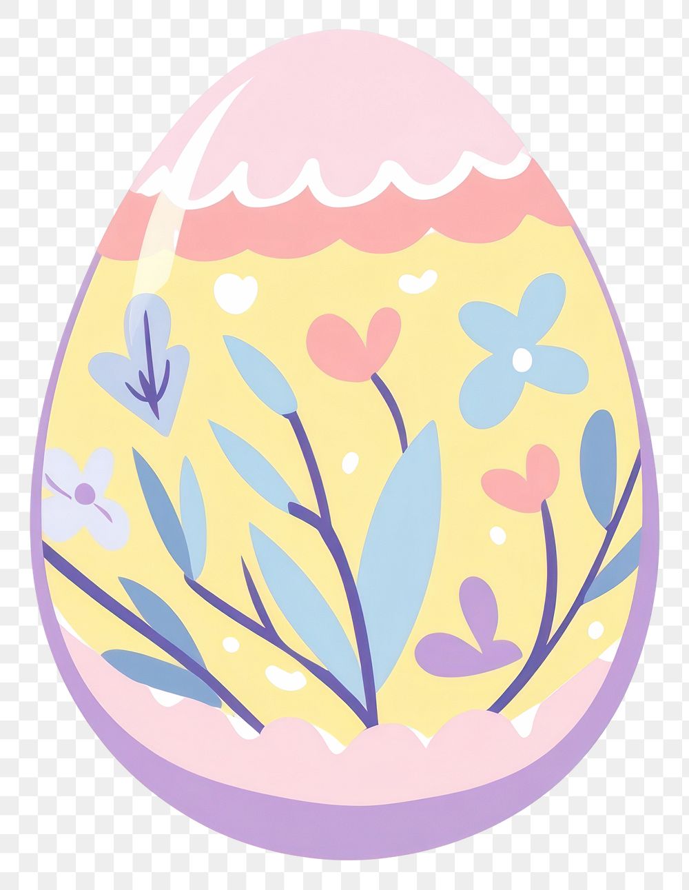 PNG Easter egg easter pastel colors.