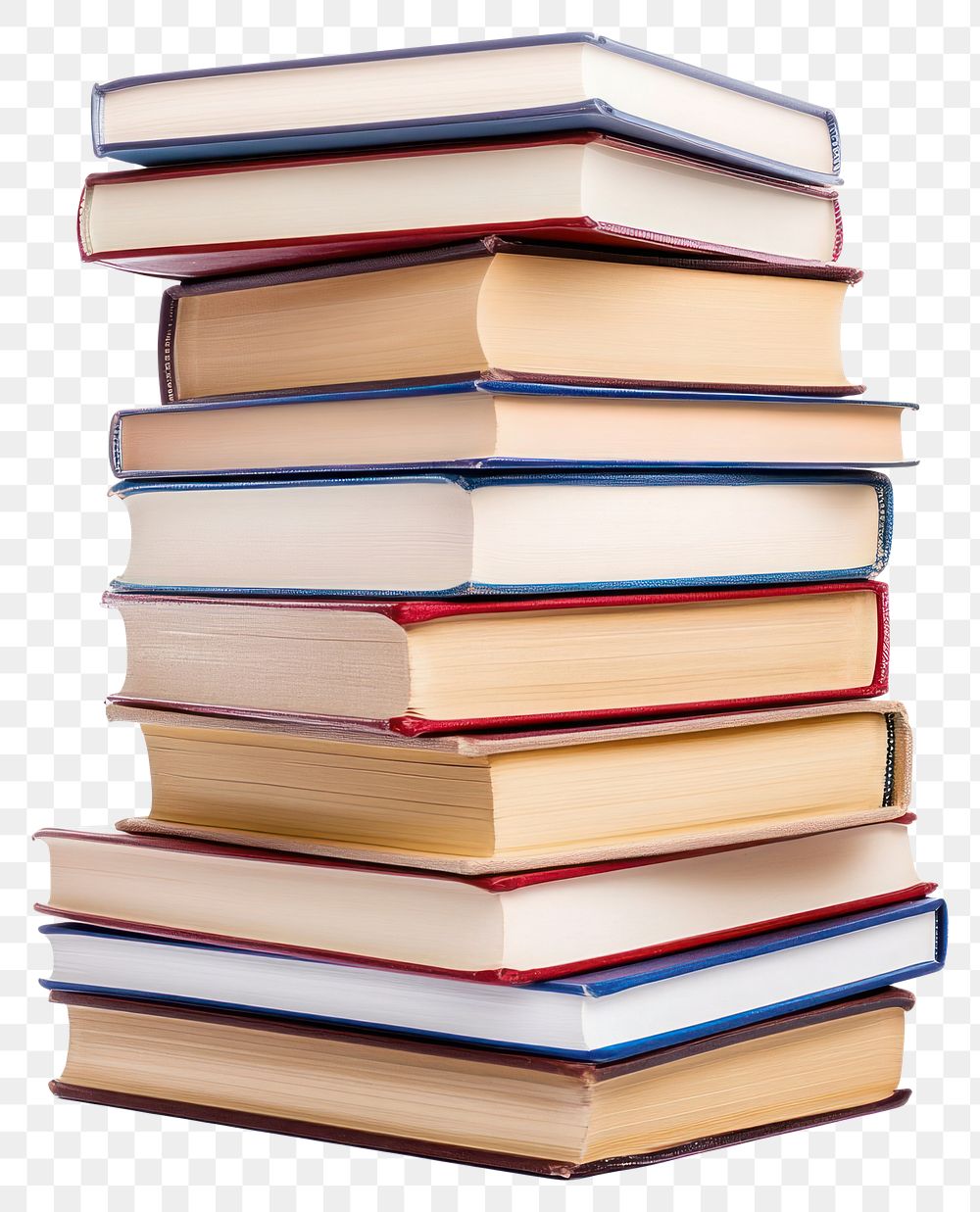 PNG Real stack of books publication educational literature.