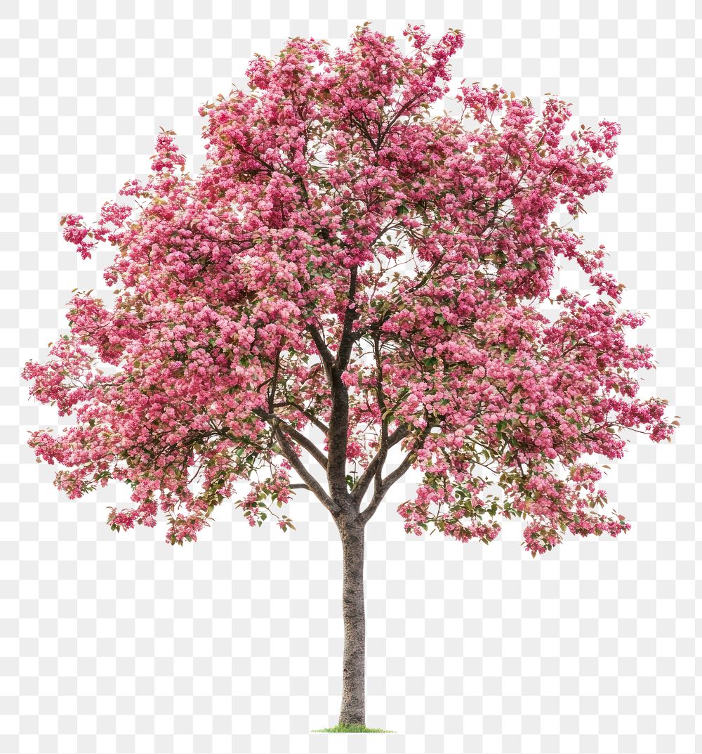 PNG Crabapple tree blossoms isolated springtime.