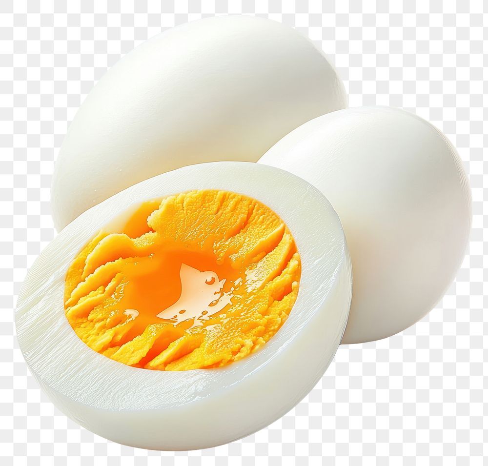 PNG Two boiled eggs white food nutrition.