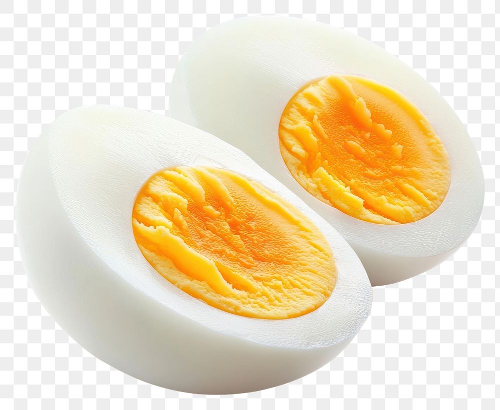 PNG Two boiled eggs white food nutrition.