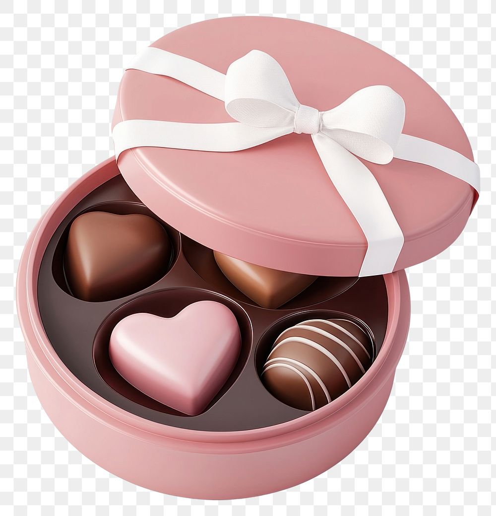 PNG 3d valentine chocolate box chocolates sweets heart.