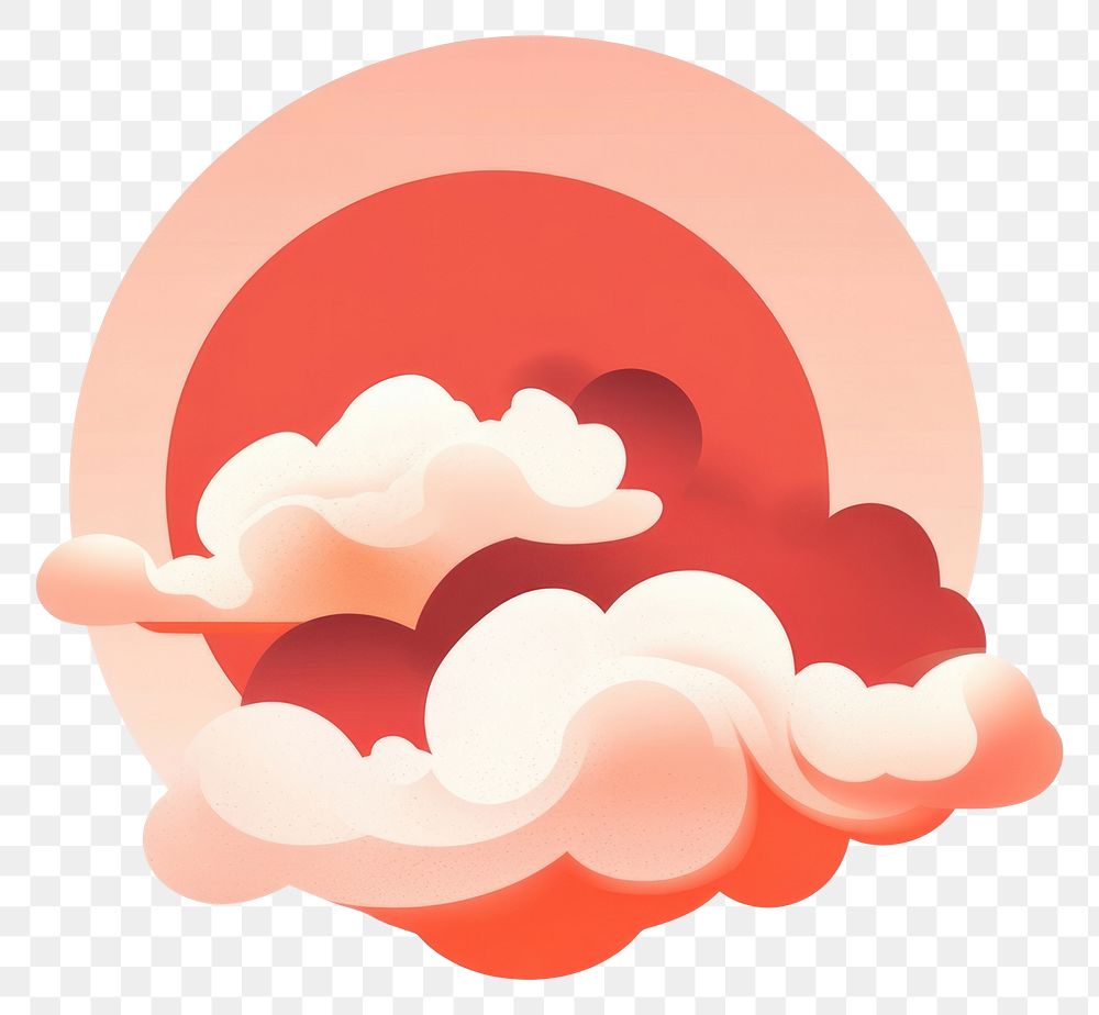 PNG Silhouette cloud illustration clouds red.