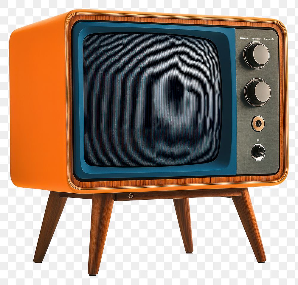 PNG Television orange retro style.