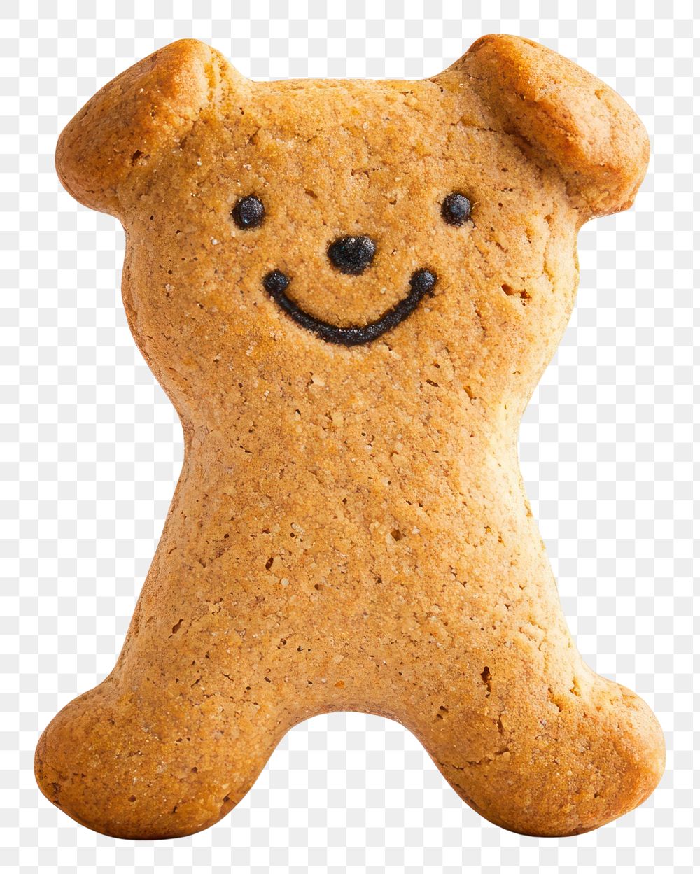 PNG A cute dog treat biscuit gingerbread cookie snack.