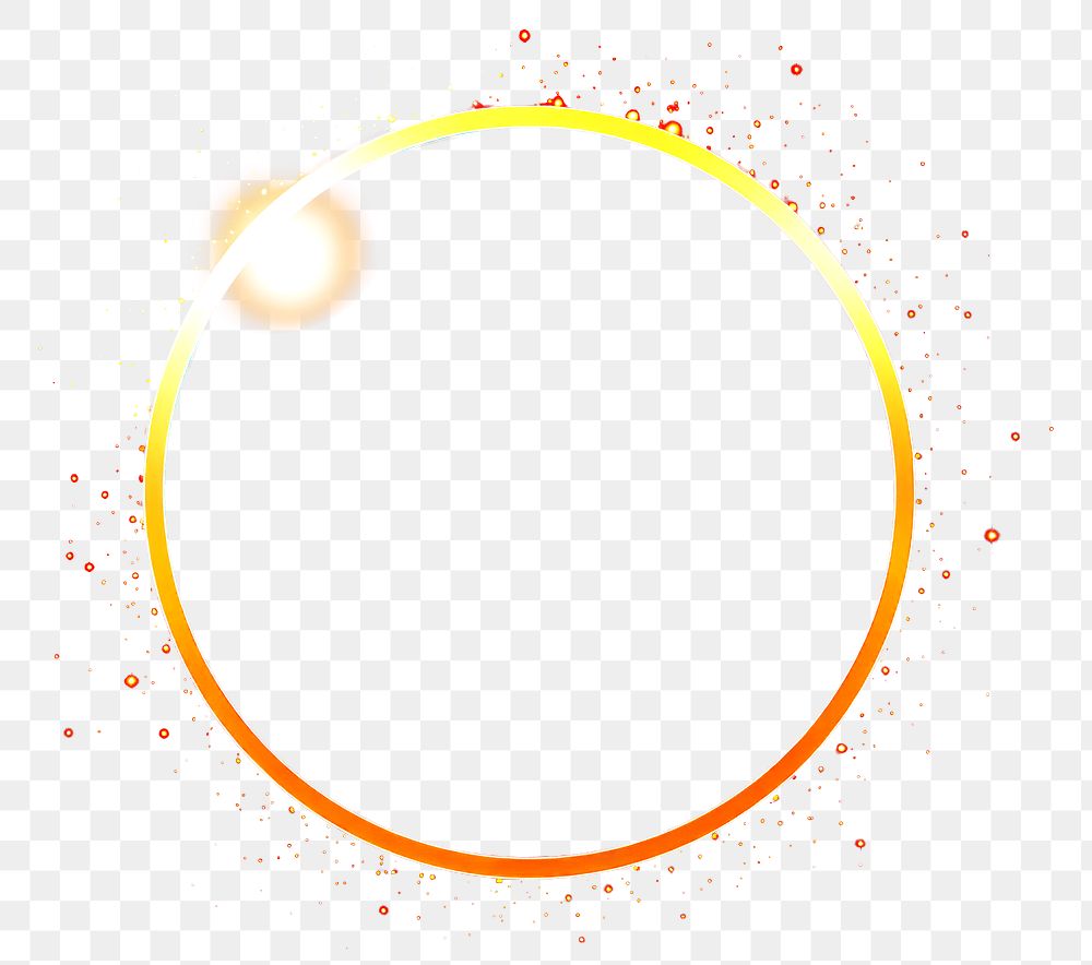 PNG Golden circle frame background glowing golden.