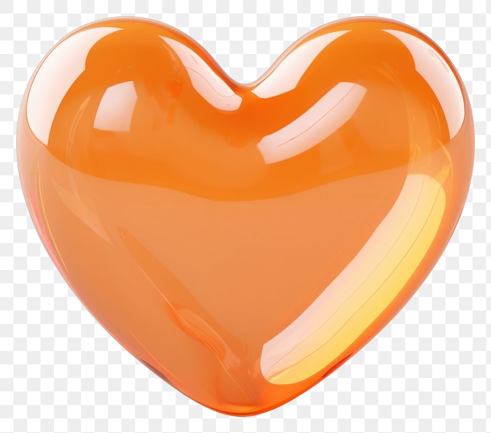 PNG Heart symbol orange rendering.