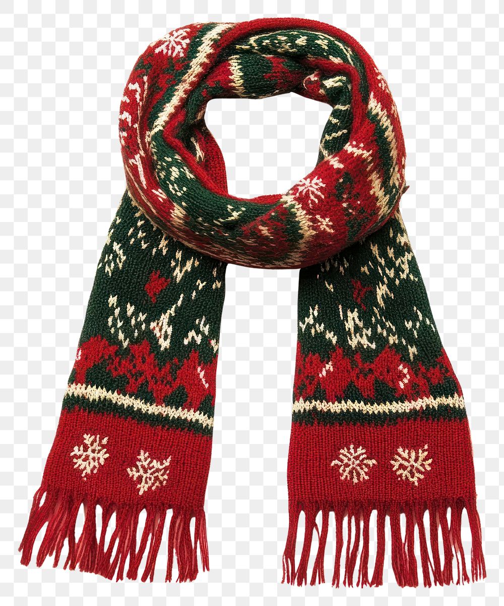 PNG Christmas scarf christmas clothing christmas scarf.