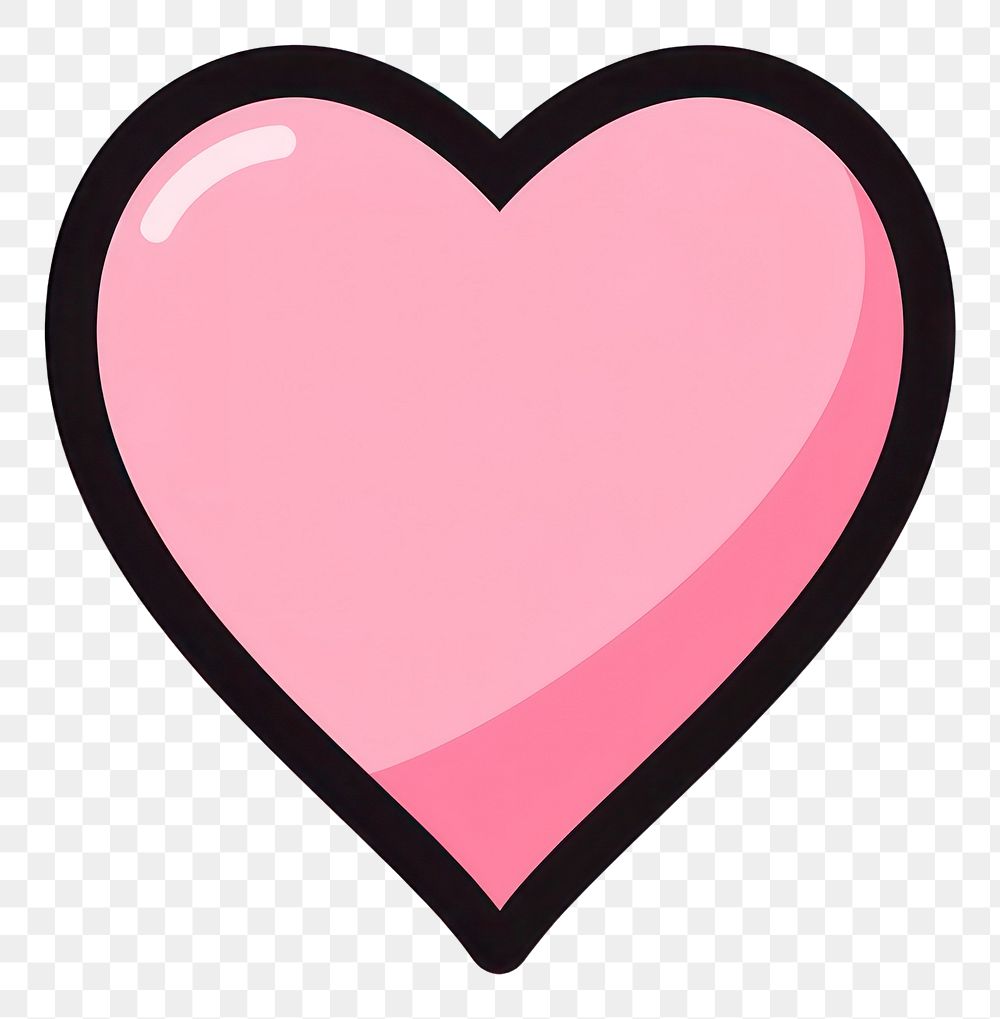 PNG Heart illustration pink cute.