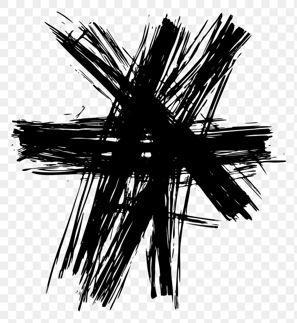 PNG A crosses scribble abstract drawing black.