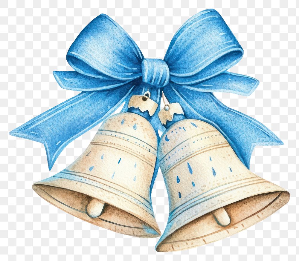 PNG Bells blue illustration celebration.