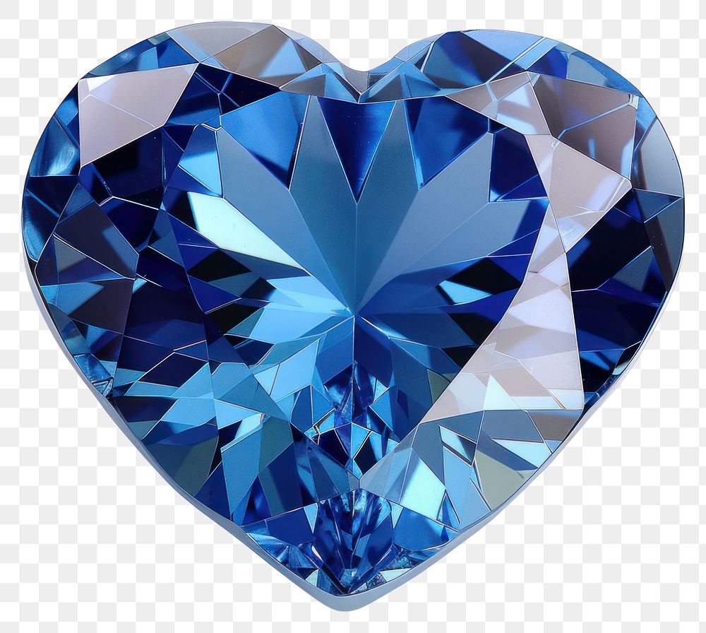 PNG Diamond heart-shaped gemstone blue accessories.