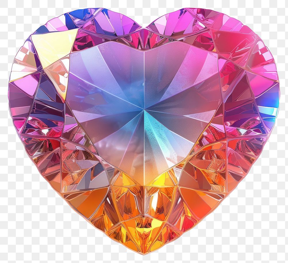 PNG Diamond heart-shaped gemstone accessories chandelier.