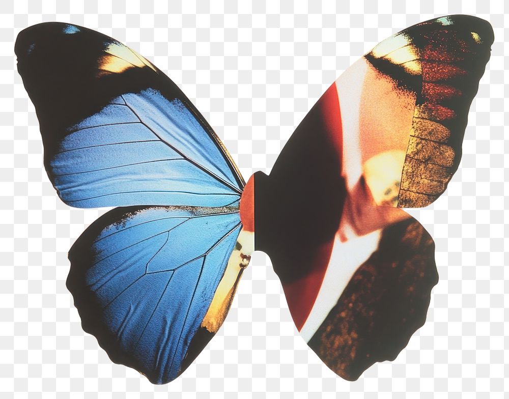 PNG Butterfly colorful invertebrate abstract.