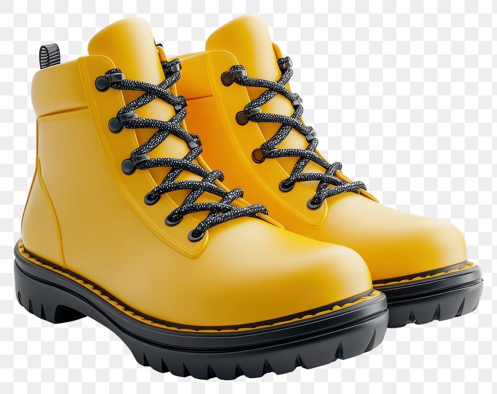 PNG Winter Boots boots footwear yellow.