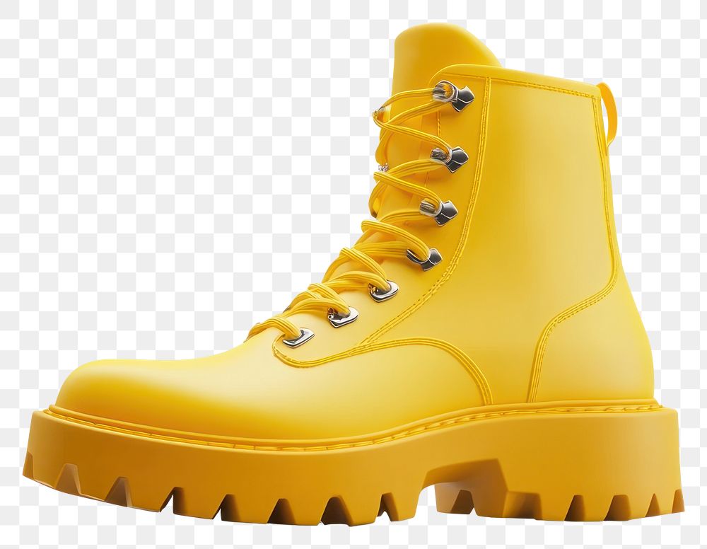 PNG Winter Boots boot footwear yellow.