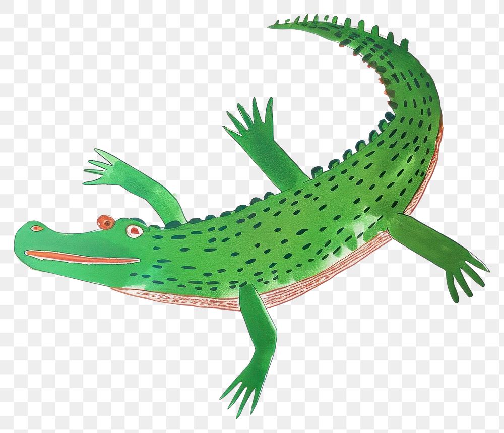 PNG Cute alligator illustration crocodile animal children's.