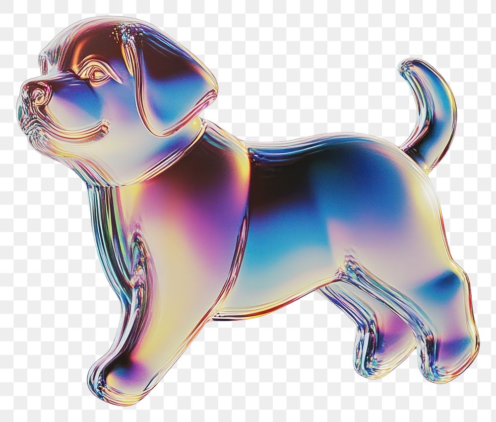 PNG Dog illustration glass decorative.