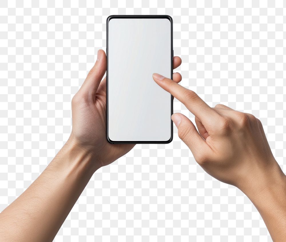 PNG Hand holding a smartphone photography screen electronics.