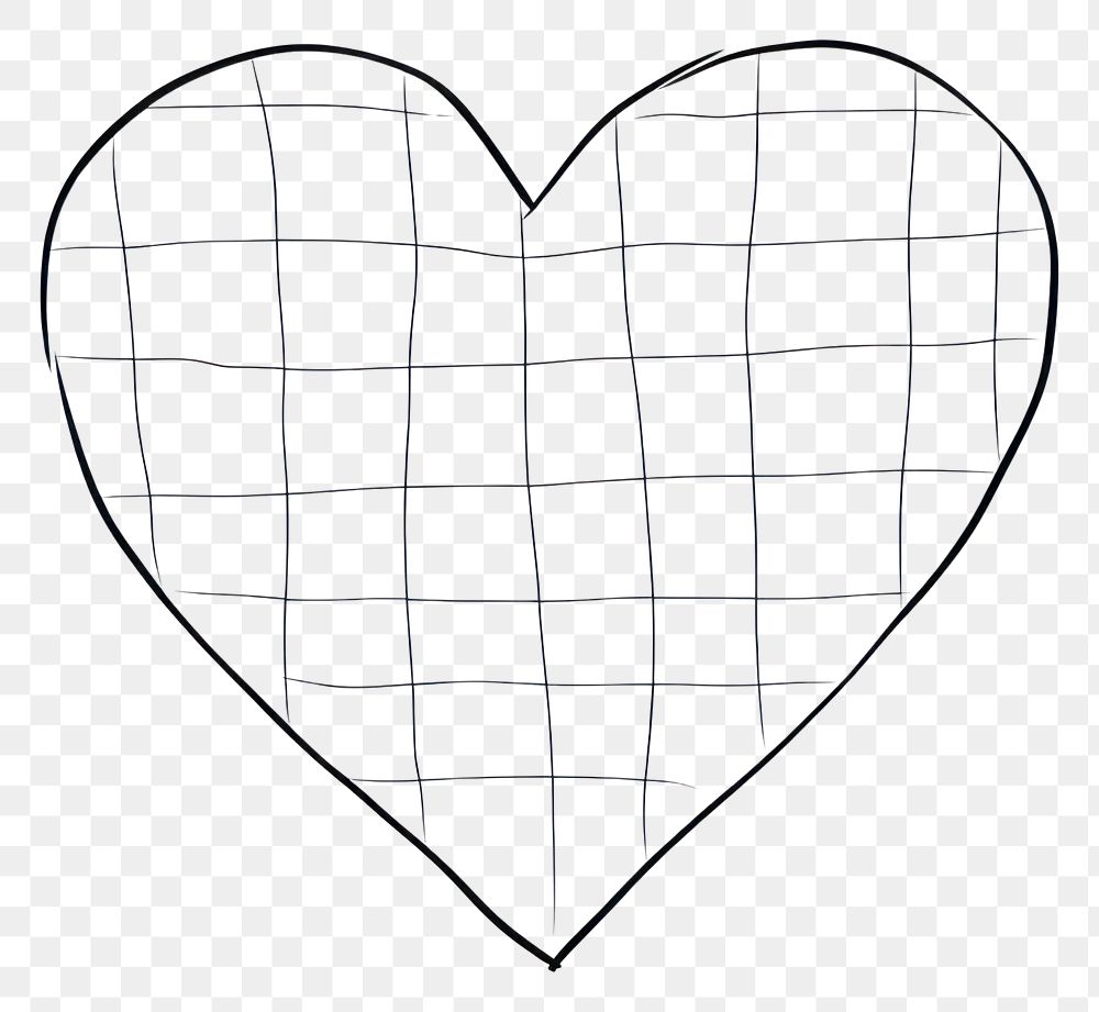 PNG Heart illustration sketch white.