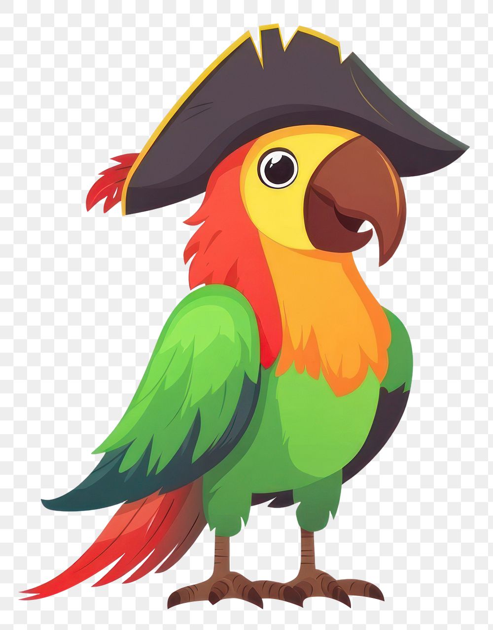 PNG Pirate parrot illustration animal bird.