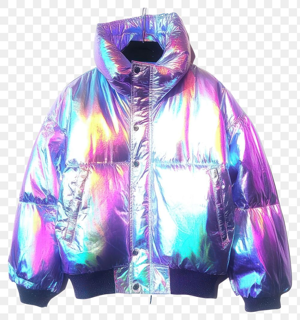 PNG Metallic Silver Jacket jacket clothing coat.