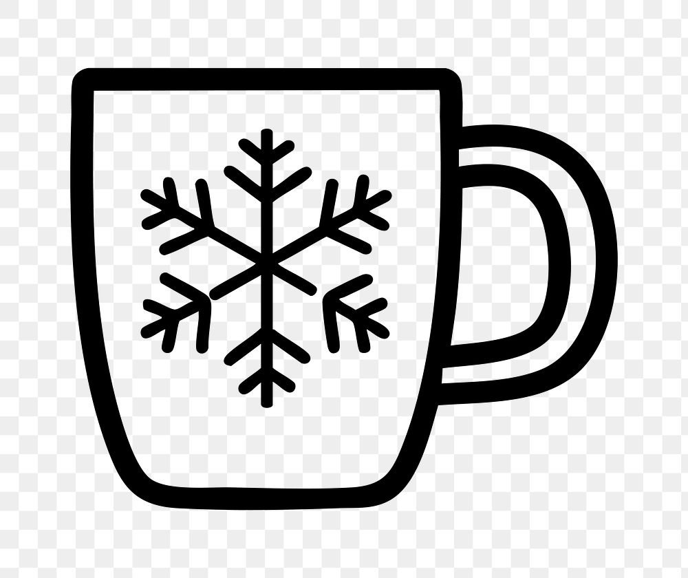 PNG Mug illustration snowflake coffee.