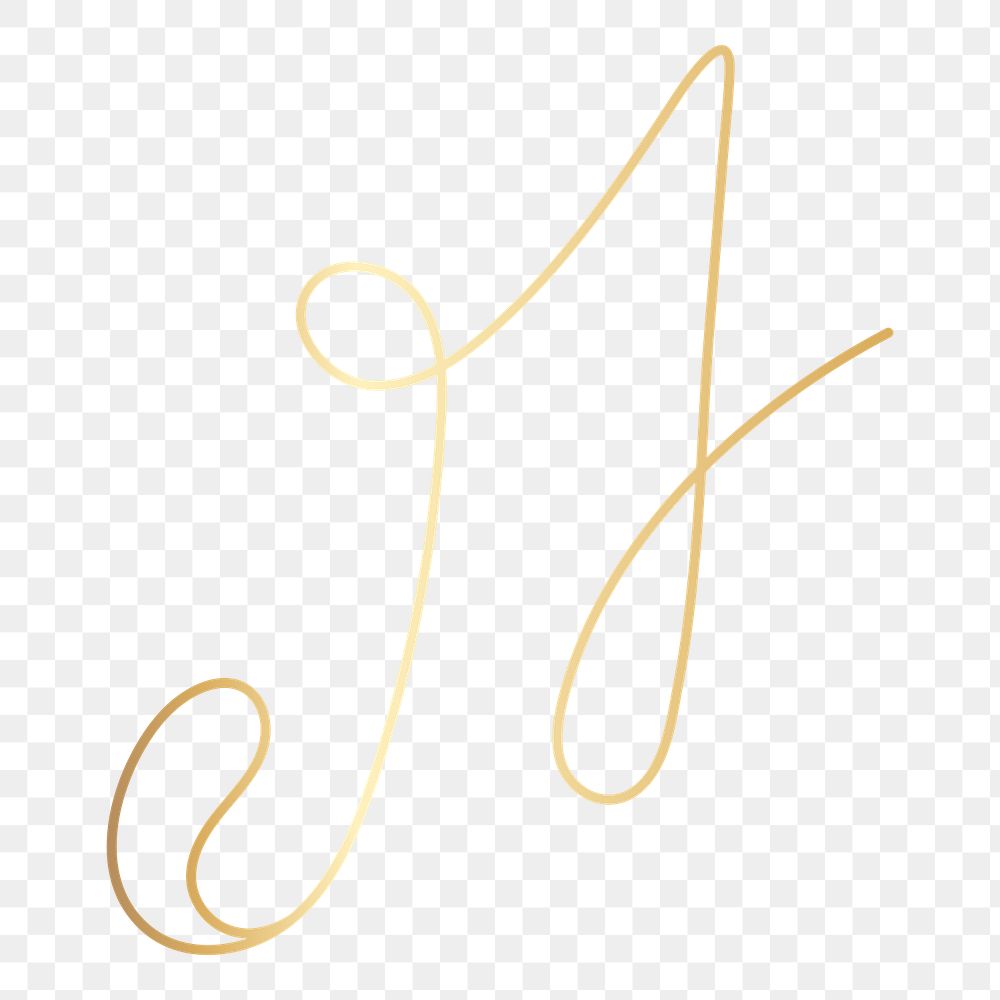 PNG Elegant gold letter A illustration on transparent background