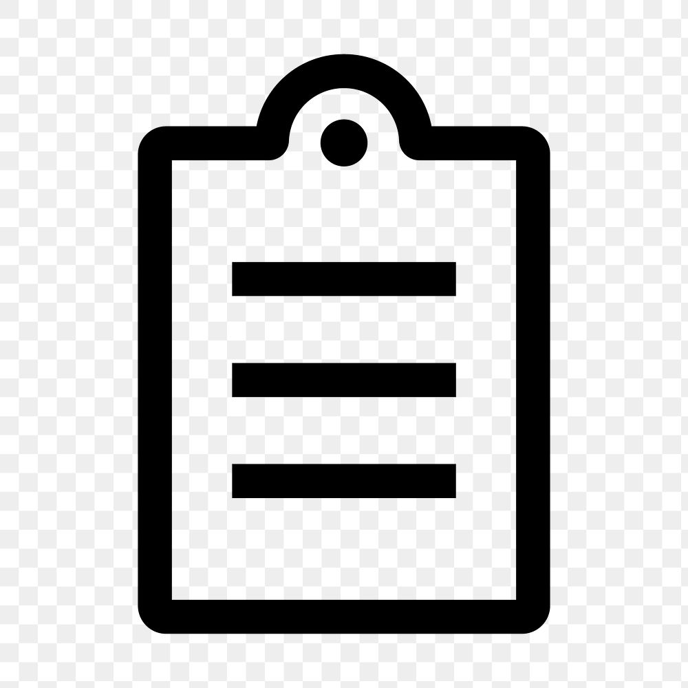 PNG Checklist icon clipboard document, user interface icon on transparent background