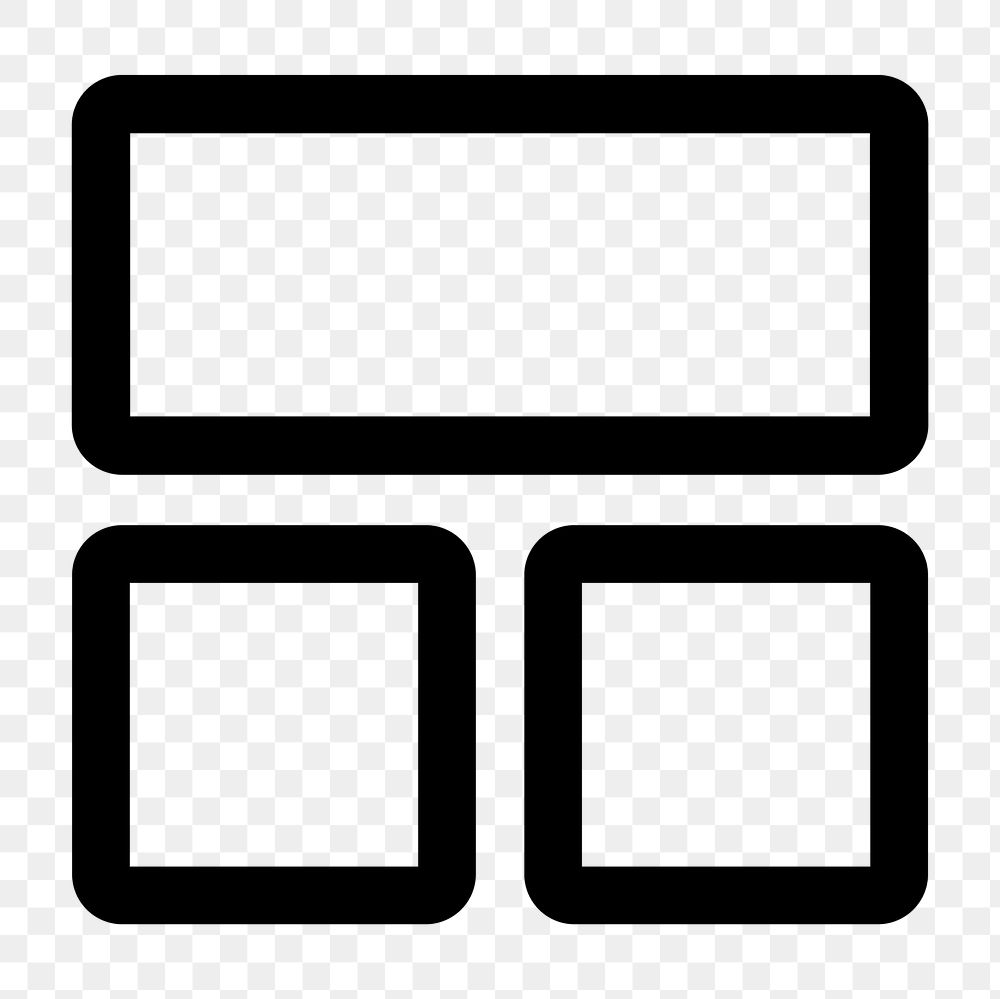 PNG Grid layout design template icon, user interface icon on transparent background