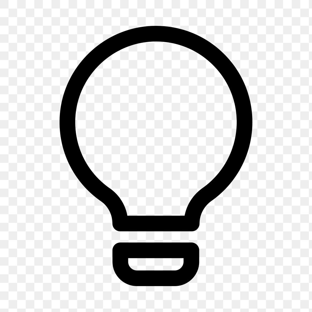 PNG Lightbulb idea, user interface icon on transparent background