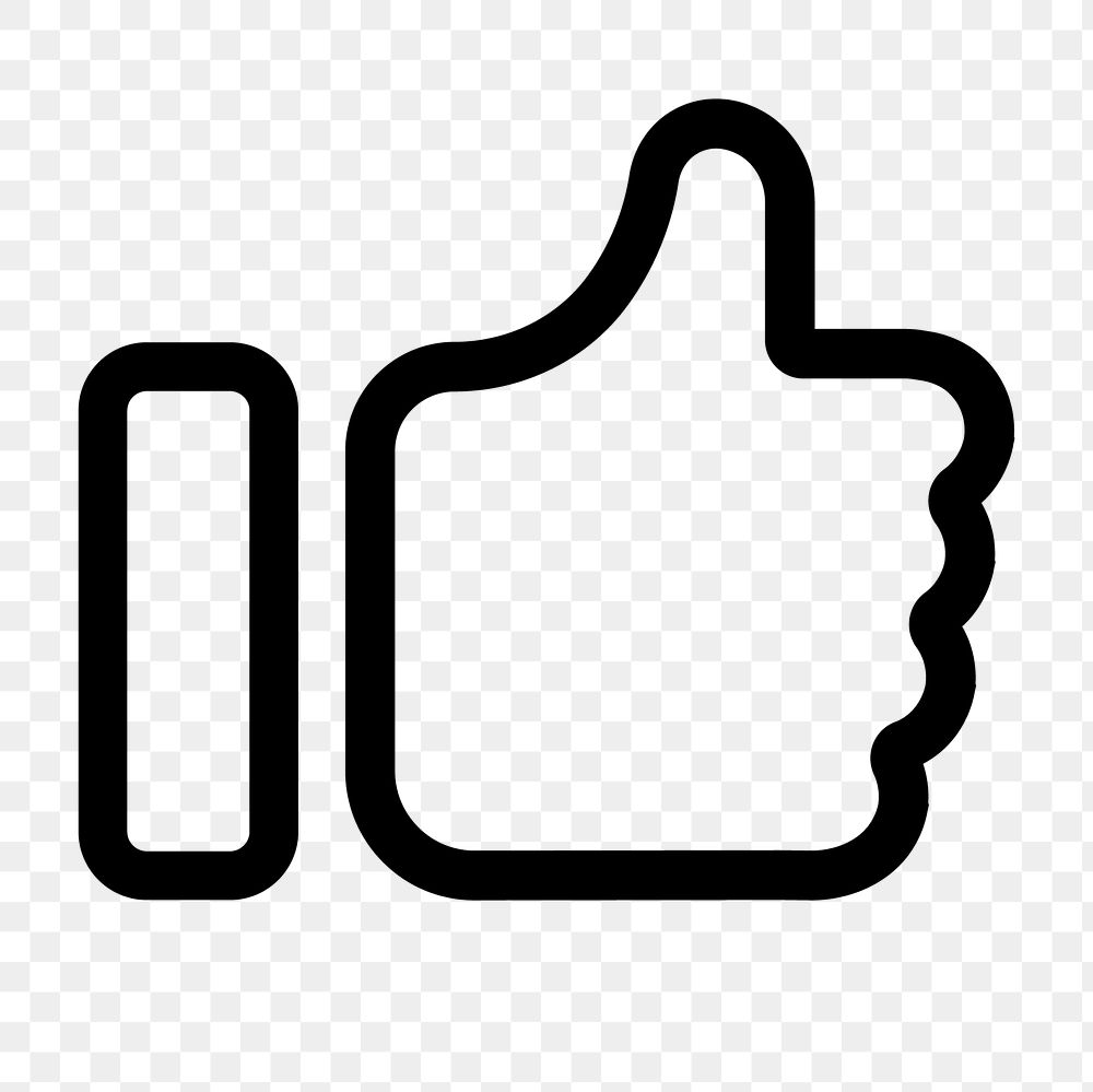 PNG Thumbs up approval icon symbol, user interface icon on transparent background