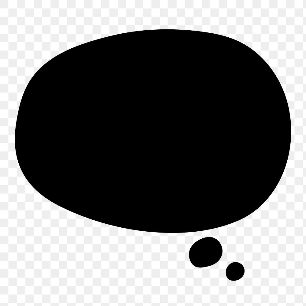 PNG Blank comic speech bubble, transparent background