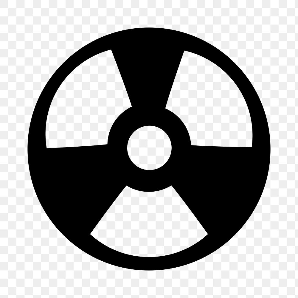 PNG Radiation hazard warning symbol, UI icon on transparent background