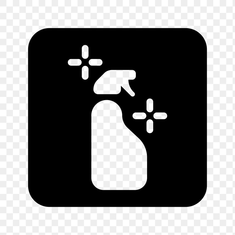 PNG Cleaning spray bottle illustration, UI icon on transparent background