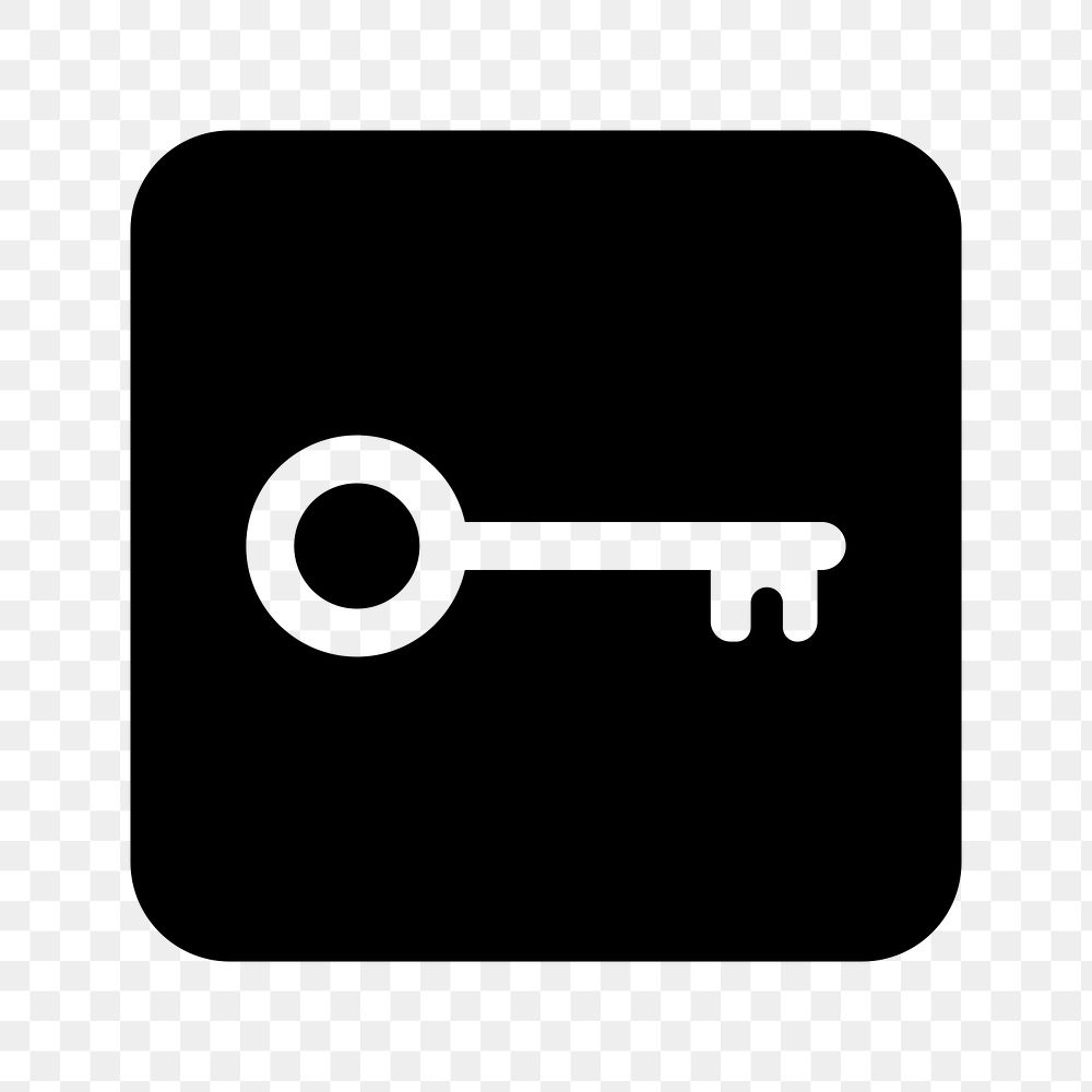 PNG Minimalist key design, UI icon on transparent background