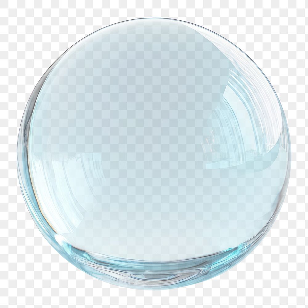 Transparent bubble pottery sphere plate.