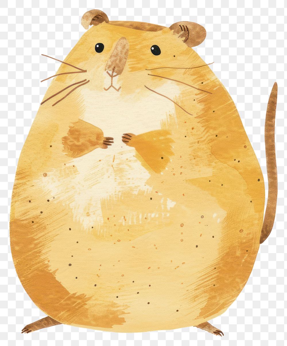 PNG Gerbil illustration children's whimsical.