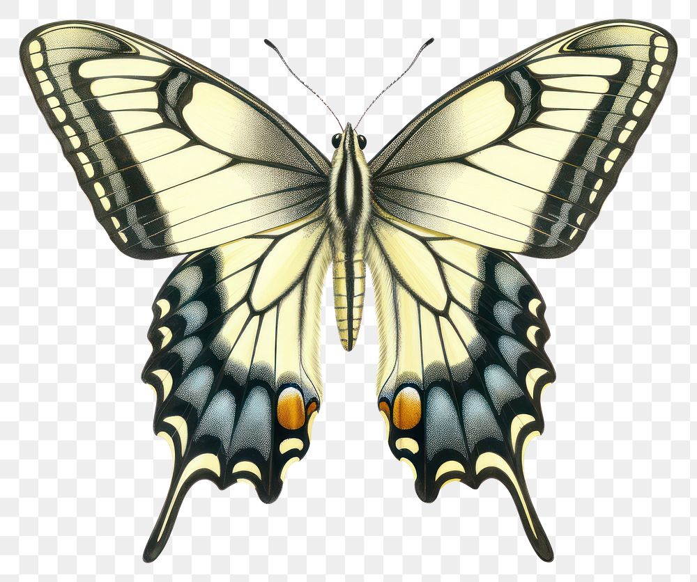 PNG Butterfly art illustration vintage.