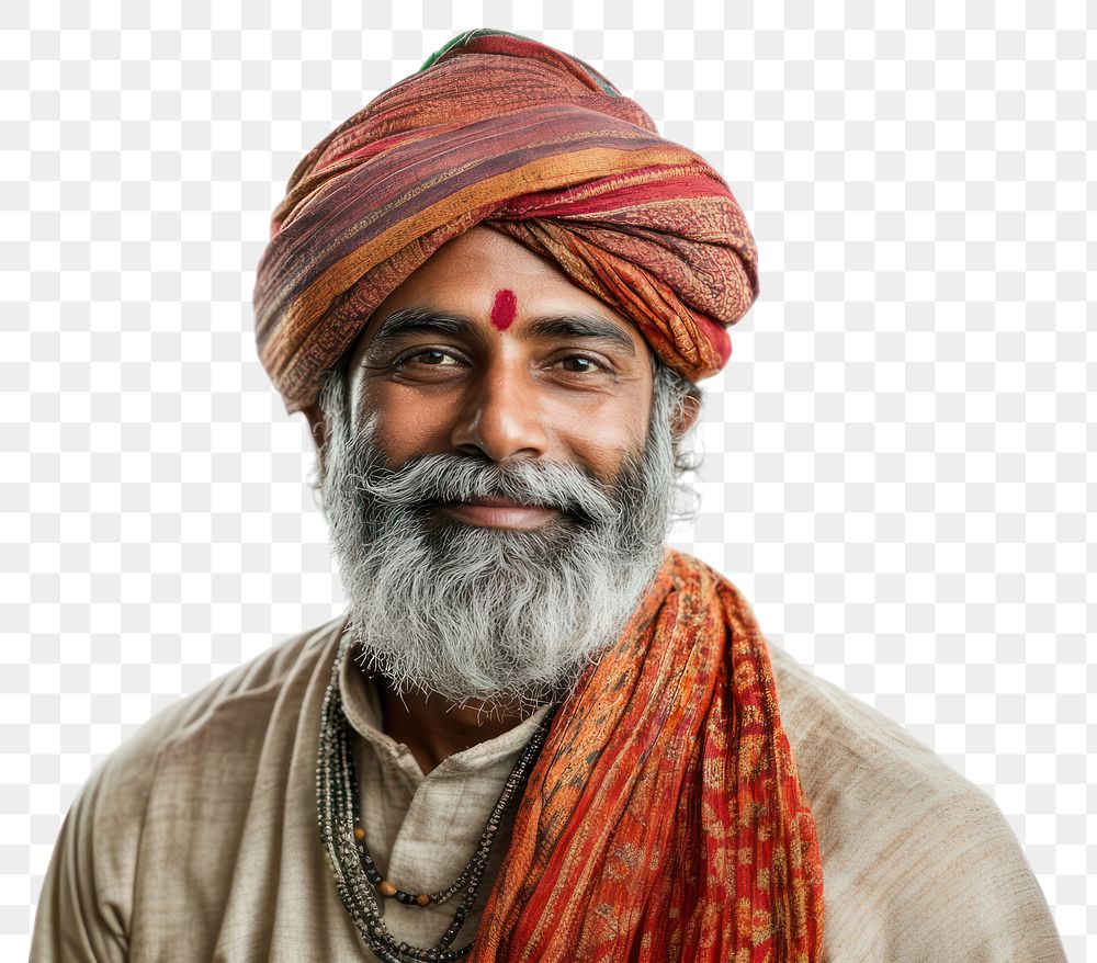 PNG Indian man clothing turban photo.