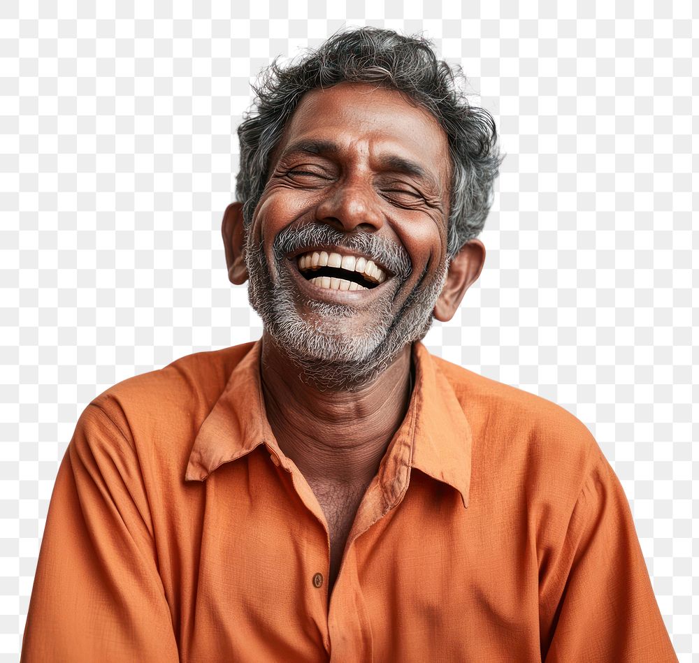 PNG Indian man laughing background happy smile.