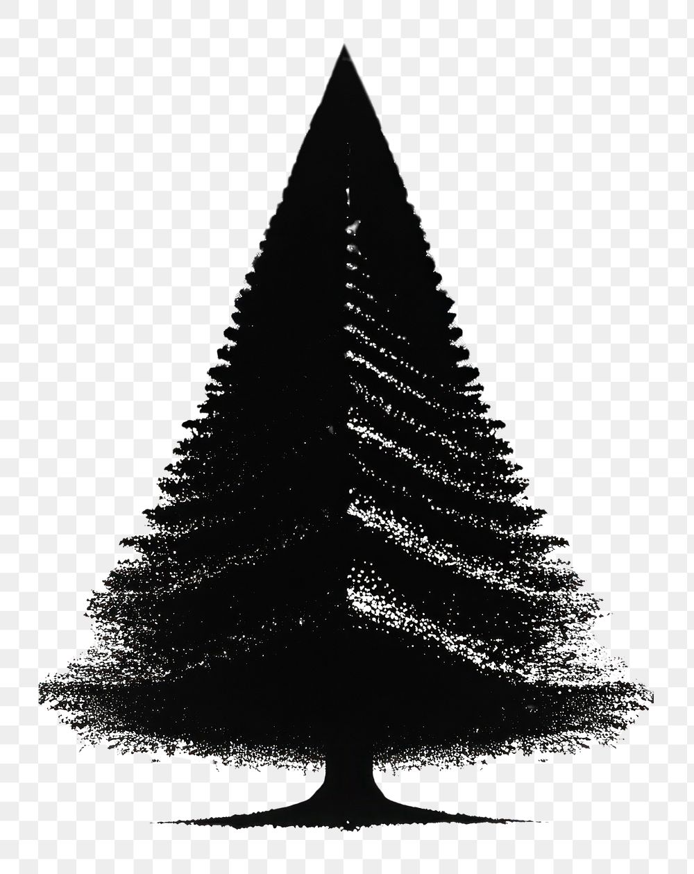 PNG Christmas tree silhouette nature black.