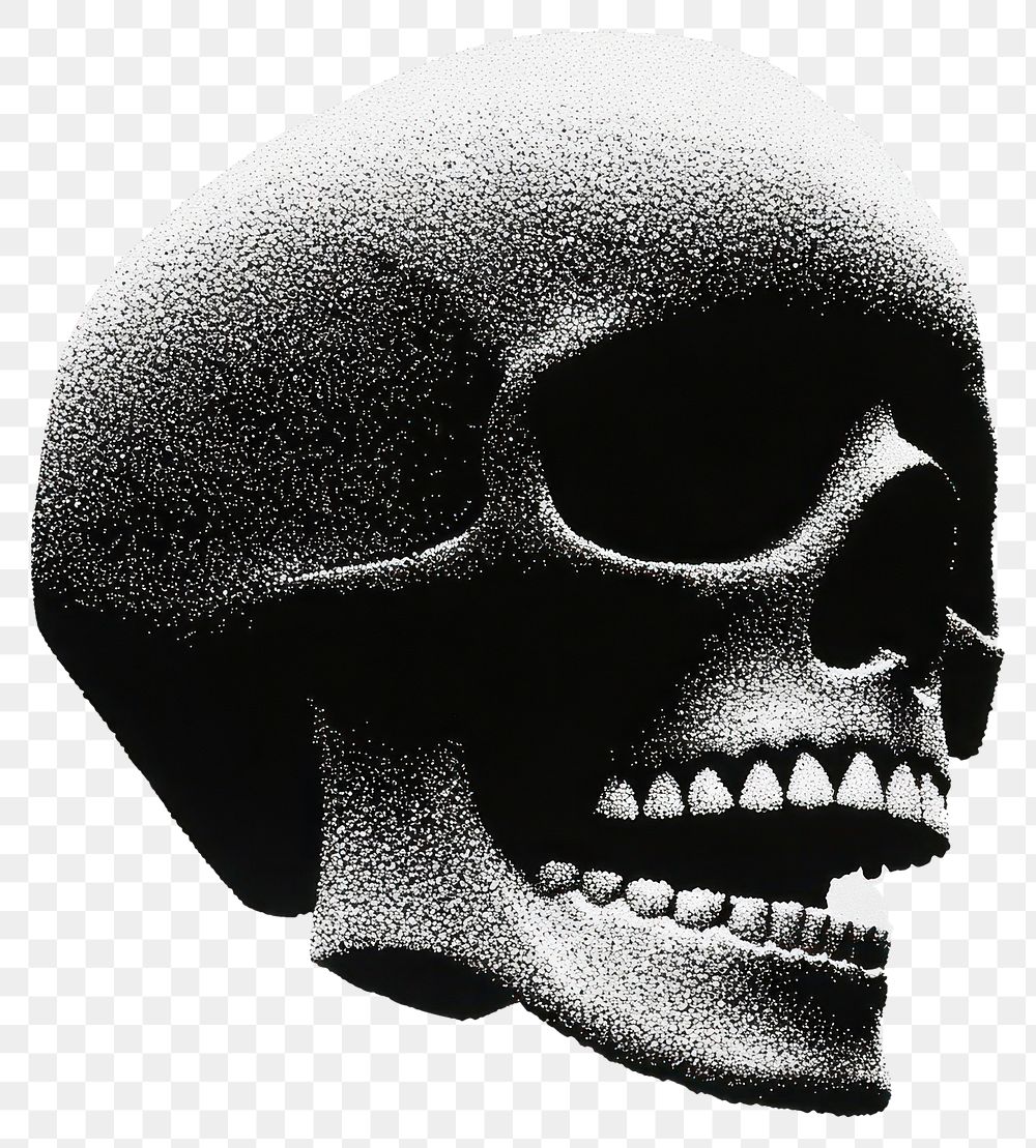 PNG Skull texture black white.